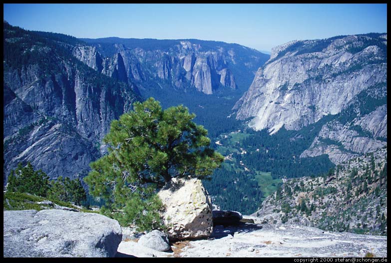 View From North Dome. Yosemite, CA, Aug 2000